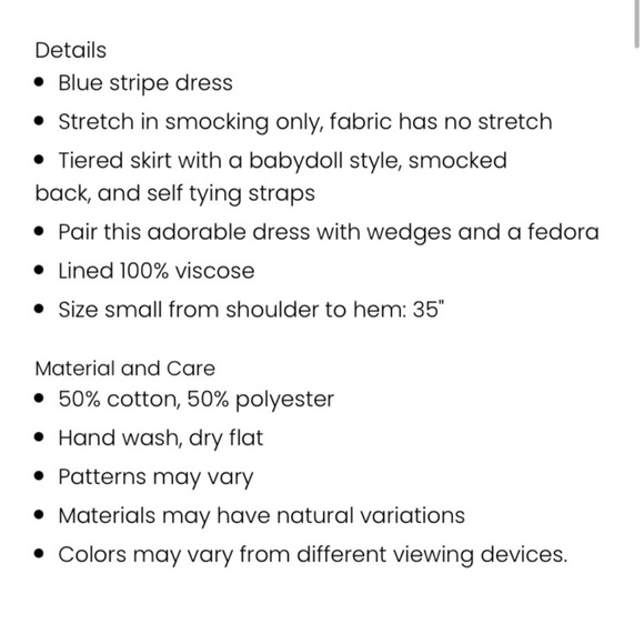 White and Blue Stripe Tiered mini dress - Picture 6 of 7